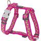 Red Dingo Designer Hundegeschirr, limettengrüne Sterne auf Hot Pink, 12mm x Halsumfang: 25-39cm/Körper 30-44cm Größe XS