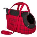 HobbyDog TORCZK12 Hundetasche Tragetasche Katzentasche mit Kariert, Größe 32 x 30 x 50 cm, rot