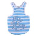 Doggy Dolly BD150 Big Dog Tanktop Big Love für Große Hunde, blau-weiß Gestreift, Größe : L