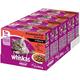 Whiskas Katzenfutter Klassische Auswahl in Sauce 1+ für erwachsene Katzen, 48 Portionsbeutel, (4 x 12 x 100 g)