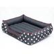 Hobbydog PRELSZ2 Hundebett Hundesofa Hundekorb Tierbett Prestige, Größe XXL, 108 x 88 cm, grau mit Pfoten