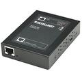 INTELLINET 1-Port Power over Ethernet - PoE+ Splitter mit wählbarer Ausgangsleistung (5/7.5/9/12V DC), LED-Anzeige, lüfterfrei & leise - Schwarz, 28