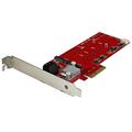 StarTech.com 2x M.2 NGFF SSD RAID Karte plus 2x SATA III Ports - PCIe - 2-fach M.2 RAID Controllerkarte plus zwei SATA Anschlüsse (PEXM2SAT3422)