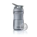 BlenderBottle Sportmixer Tritan Trinkflasche mit BlenderBall, geeignet als Protein Shaker, Eiweißshaker, Wasserflasche oder für Fitness Shakes, BPA frei, skaliert bis 500 ml, 590 ml, pebble grau