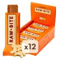 RAWBITE Riegel CASHEW I 12 weiche Bio Nuss-Riegel in Vorteilsbox I Datteln und Nüssen I Vegan, glutenfrei, laktosefrei I enthält von Natur aus Zucker I mit 12g Protein I 12 x 50g