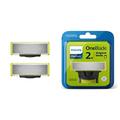 Philips OneBlade Ersatzklingen für alle OneBlade und OneBlade Pro Modelle (Modell QP220/50), Zweier-Pack