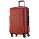 suitline - Hartschalen-Koffer Koffer Trolley Rollkoffer Reisekoffer, TSA, 66 cm, ca. 58 Liter, 100% ABS Matt, Rot