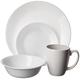 Corelle Geschirr-Set Winter Frost White aus Vitrelle-Glas für 4 Personen 16-teilig, splitter- und bruchfest, weiß