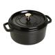 Staub 1101225 Mini Cocotte, rund mit Deckel 10 cm, 0,25 L, induktionsgeeignet, mit mattschwarzer Emaillierung im Inneren des Topfes, schwarz