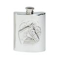 Edwin Blyde & Co Traditionelle Nieren Form geprägt Equestrian Spirit Fläschchen, Zinn, 6 oz