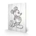 Pyramid International SW11129P Mickey Mouse Sketched - Single Wandarbeit aus Holz, Bild auf Fichtenholz gedruckt