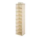 Honey can do SFT-01253 Hänge-Organizer mit 8 Fächern, Stoff, Natural, 30.5x30.5x137.2 cm