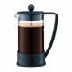 Bodum BRAZIL Kaffeebereiter (French Press System, Permanent Edelstahl-Filter, 1,0 liters) schwarz