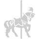 Indigos 4051095059882 Wandtattoo w627 Pferd 96 x 53 cm Wandaufkleber in 3 Größen, silber