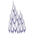 INDIGOS 4051095092926 Wandtattoo w675 Flamme 96 x 53 cm Wandaufkleber in 3 Größen, violett
