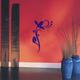 INDIGOS UG 4051095113720 Wandtattoo/Wandaufkleber - f4 Abstraktes Design/filigranes Pflanzentribal mit schöner Blüte und Kreisen - Vinyl, blau, 96 x 58 x 1 cm