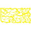 Indigos 4051095456278 Wandaufkleber - e146 Blätter mit wunderschönen Eicheln, Vinyl, gelb, 120 x 60 x 1 cm