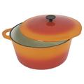 Tradifonte 501604 Kasserole, rund, 5,5 l, Durchmesser 26 cm, Orange Flame