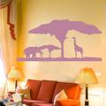 Indigos 4052166117647 Wandtattoo w555 Afrika/Steppe Elefant Giraffe Wandaufkleber 96 x 53 cm violett