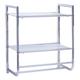 Zeller 18423 Wandregal 43 x 23.5 x 49.5 cm, Glas/Chrom