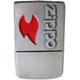 Zippo 0840001 Feuerzeuge Red Flame Emblem - chrom gebürstet