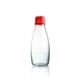 Retap ApS Wiederverwendbare Wasserflasche mit Verschluss - 0,5 Liter, Deckelfarbe:Rot