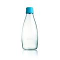 Retap ApS Wiederverwendbare Wasserflasche mit Verschluss - 0,8 Liter, Deckelfarbe:Petrol