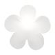 8 seasons design | Blume Shining Flower (E27, Ø 40cm, UV-beständig & wetterfest, Tisch & Boden, Gartendeko, Balkondeko, Kinderzimmerdeko, Sommerdeko) weiß