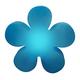 8 seasons design | Dekobeleuchtung Blume Shining Flower (E27, Ø 40cm, Innen & Außen, Blumenbeleuchtung für Garten, Terrasse, Balkon, Kinderzimmer, Party) blau