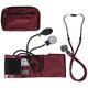 NCD Medical/Prestige Medical Set mit Aneroid-Manometer und Doppelkopf-Stethoskop, Burgunder