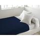 Soleil d'ocre Laken Baumwolle 240x290 cm uni marineblau