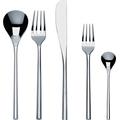 Alessi MU Besteckset 5 TLG. je einen Tafellöffel,Tafelgabel,Tafelmesser,Dessertgabel,Teelöffel, Edelstahl