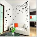 Walplus - Riesiges 3D Schmetterlinge Wein Blumen Wand Sticker Dekoration