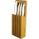 Kyocera Bamboo Block mit 4 GEN White Messern Messerblock, Bambusholz, Bambus Holz, 34 x 12,3 x 6,6 cm, 5-Einheiten