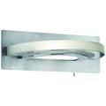 Trio Leuchten LED-Wandleuchte in Nickel matt, Glas satiniert/klar, mit Schalter, inklusive 1x 3W LED, Breite: 24 cm 222570107