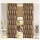 Vorhänge mit Ösen, Blumenmuster, Polyester 46x54 inches Lined ( bedroom living room ) Brown ( mocha chocolate coffee )