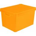 CURVER Stockholm 213233 Dekorative Box, Polypropylen, durchsichtig, groß, Orange
