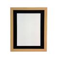 Frames by Post 25 mm breiter H7 Bild-/Fotorahmen mit schwarzem Passepartout 14 x 11 Zoll für Bildgröße 10 x 8 Zoll, buchenfarben