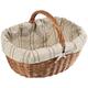 Kesper 17891 Einkaufskorb mit Textilfutter aus Weide, 46 x 34 x 20 cm