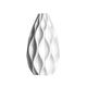 Premier Housewares 1410754 Waffel Vase, 45 x 24 x 24 cm, weiß Gloss