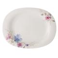 Villeroy & Boch Mariefleur Gris Basic Servierplatte, Premium Porzellan, Weiß/Bunt