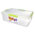 Sistema Aufbewahrungsbox für Lebensmittel, Polypropylen, mit Verschlussclips, 7 l, Limettengrün/Aqua/Violett/Weiß