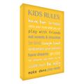 Feel Good Art Aufbewahrungsbox aus Segeltuch Kids Rules, A3, 30,5 x 40,6 x 3,8 cm, Gelb