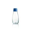 Retap ApS 0.3 Litre Small Borosilicate Glass Water Bottle, Dark Blue