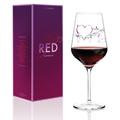 RITZENHOFF Red Rotweinglas von Kurz Kurz Design, aus Kristallglas, 580 ml, mit edlen Platinanteilen