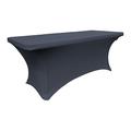 LA Linen Spandex Table Cloth for a 6-Feet Rectangular Table, 72 by 30 by 30-inch, Navy Blue