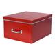 Bigso 383123311 XL Storage Box, Aufbewahrungsbox, Modell Edvard, extra groß, 44,5 x 37 x 24 cm, rot 7330061383327