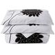 Just Contempo Bettwäsche-Set, Blumen-Design, modern, Baumwollmischung, Black & White (Grey), Bettbezug für Doppelbett (modern)