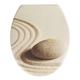 WENKO 20908100 WC-Sitz Sand and Stone Easy Close - mit Absenkautomatik, Kunststoff - Duroplast, 37.5 x 44.5 cm, Mehrfarbig
