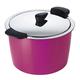 KUHN RIKON 30851 Thermokochgeschirr HOTPAN Kochtopf fuchsia 5L/22cm, dampfgaren, warmhalten, Energie sparen